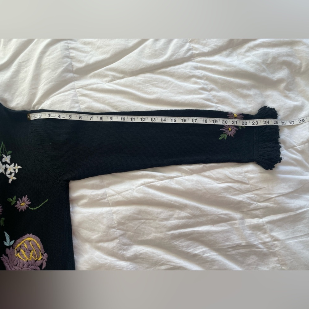 Vintage Newport News Embroidered Floral Button-Up Longline Cardigan | M - Picture 13 of 13